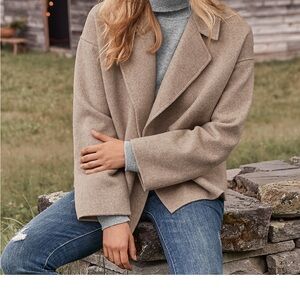 Garnet Hill Wool Blend Cropped Coat